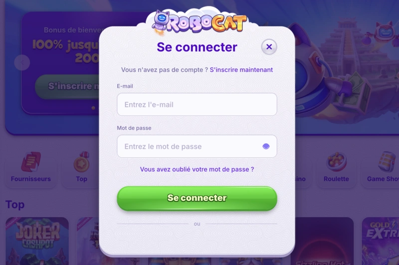 Robocat Login